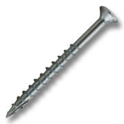 CSH Wood Screw, #8, 2-1/2 in, Zinc Plated Stainless Steel Flat Head Square Drive, 2500 PK 0.FSC08212ZN17